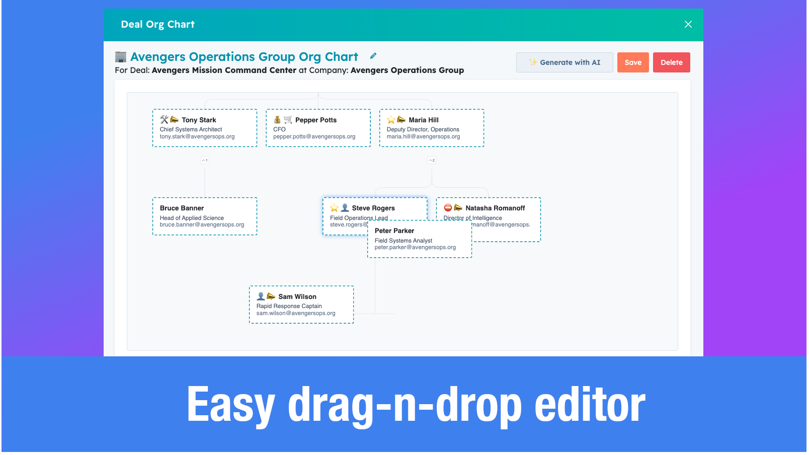 Full drag&drop editor
