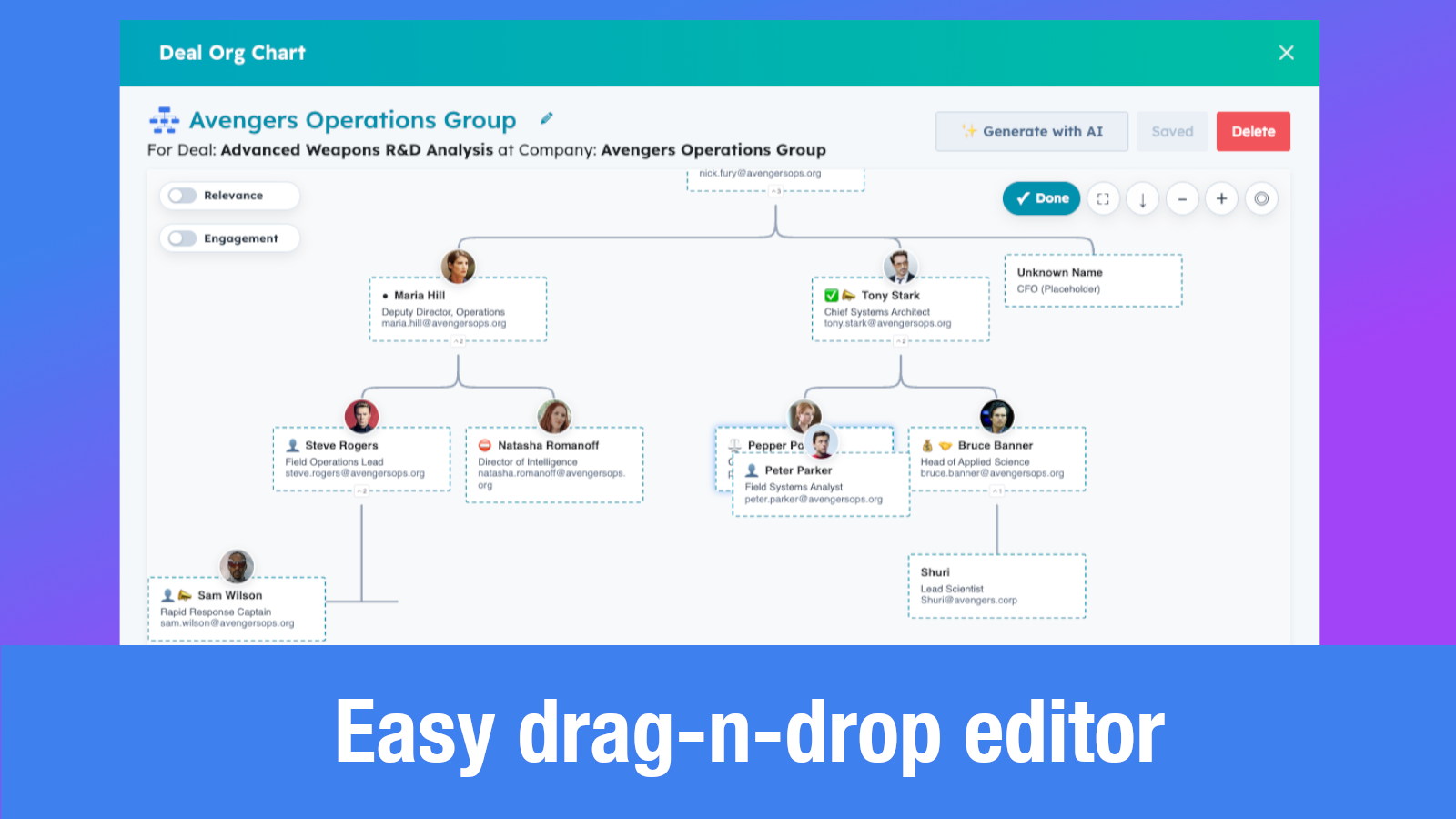 Full drag&drop editor